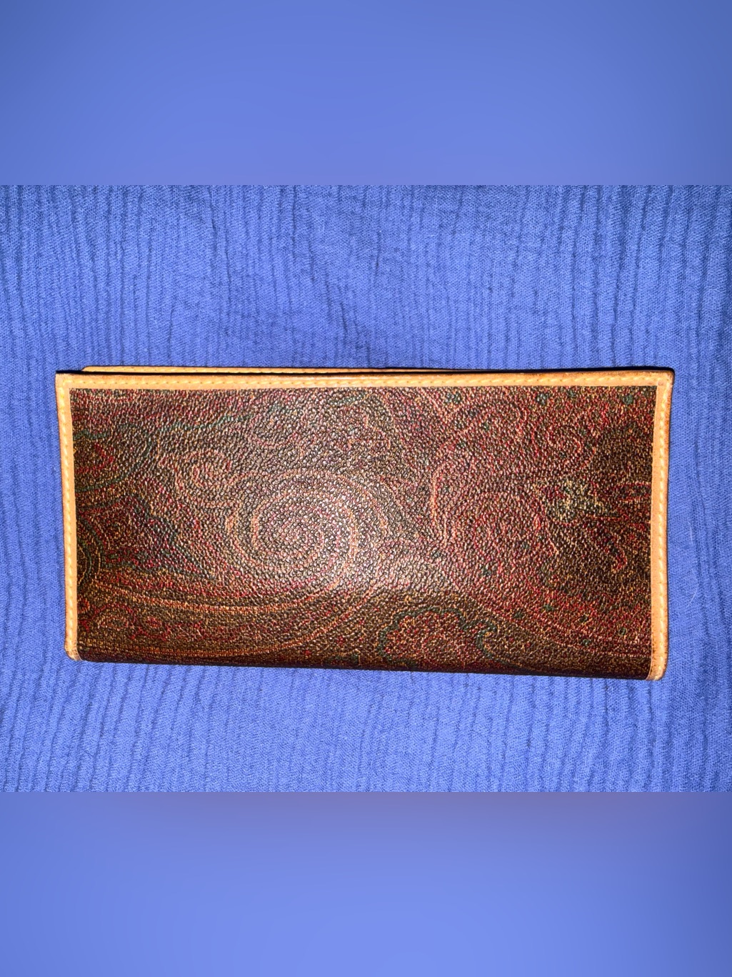 Etro Paisley Pattern Wallet In Brown And Tan